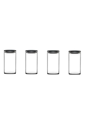43736 Vakuum-Glasbehälter – Frischhaltedose aus Glas, 4 Stück, grau, pb43736-9 - 1