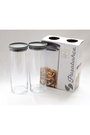 43756 Vakumlu 1230 Cc Cam Kavanoz - Cam Erzak Saklama Kabı 2 Li TYC00168439884 - Paşabahçe