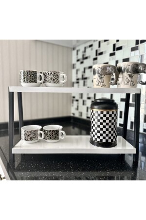 45 cm weißes Arbeitsplattenregal, Gewürzregal, Kaffee-Eckregal, Küchen- und Badezimmerregal - Dekokap