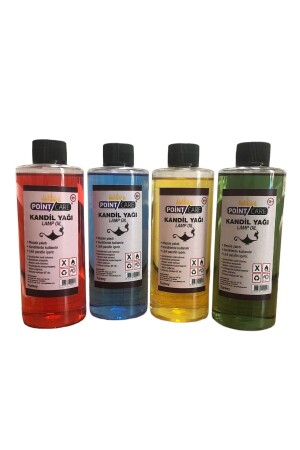 4er-Set, Gelb, Rot, Blau, Grün, Öl, Lampenöl, geruchlos, rauchfrei, Gaslampenbrennstoff für den Innenbereich, 250 ml, 4er-Set - Aymagnet