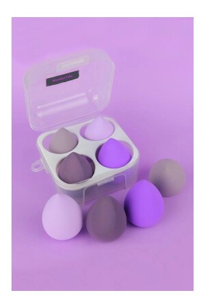 4'lü Standlı Makyaj Süngeri Seti Karışık Renk - Monalisatoka