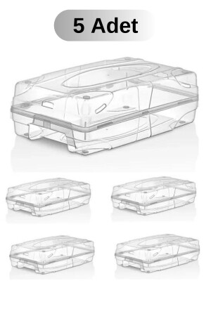 5 Adet - Kadın ve Erkek Ayakkabı Kutusu Şeffaf Ayakkabı Saklama Kutusu - Esti