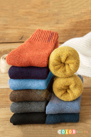 5 Çift Termal Kadın Havlu Kışlık Çorap (ISI EMİCİ) colorkıs02 - 3