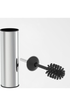 5 Litre Krom 2'li Banyo Seti Pedallı Çöp Kovası Wc Klozet Tuvalet Fırça Seti Banyo Çöp Kovası SAS-5000-11 - 2