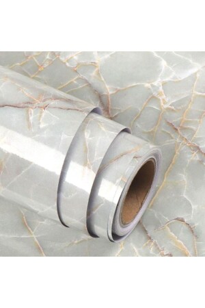 5 m x 60 cm, Marmormuster, für Tisch, Arbeitsplatte, Küche, wasserfester Klebefolienaufkleber, weiß - Genel Markalar