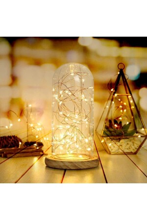 5 Metre Günışığı Ramazan Bayramı Peri Led Işık Sarı Işıklı Dekoratif Pilli Ledli Duvar Gece Lambası - 5