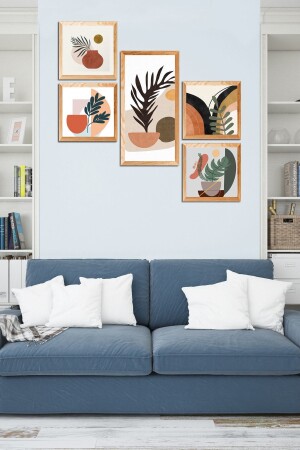 5 Parçalı Çerçeve Görünümlü Mdf Tablo Seti Atf304 - Cadran