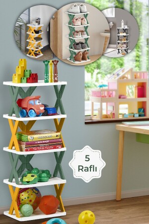 5-stufiges Mehrzweck-Organizer-Regal Anthrazit – Organizer für Badezimmer, Küche, Raum, Schuhregal, Spielzeugregal - Tugomer