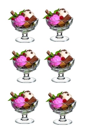 51368 Ice Vılle Dondurmalık 6 Lı Dondurma Sunum Kasesi pb51368-1 - Paşabahçe