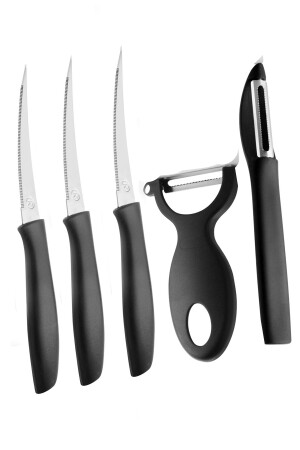 5'li Profesyonel Soyacak Ve Tırtıklı Bıçak Seti - Ultra Keskin Bıçaklar Takımı MCH08868 - 1