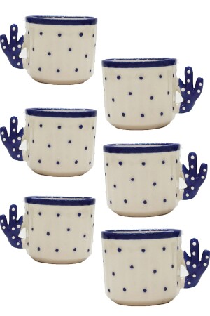 6 Adet Kaktüs Fincan-hand Made Seramik 150 Ml Çay,duble Kahve,espresso,neskafe Bardağı 6KTS - Otogar Çini