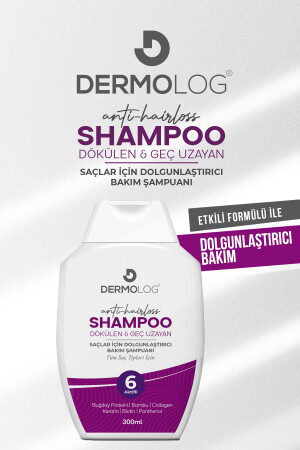 6 Aktifli Saç Dökülmesine Karşı Şampuan Hızlı Saç Uzatan Tuzsuz Parabensiz Dökülme Karşıtı (300Ml) - 1