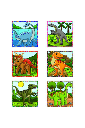 6 Farklı Dinozorlar Eğitici Puzzle Küpler 3d Küp Puzzle Seri 2 - Eğitici Oyuncak 3 4 5 6 Yaş KO009M007 - 7