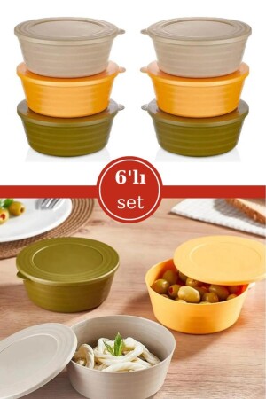 6 Frühstücks-Aufbewahrungsbehälter mit Deckel 400 ml – Mehrzweck-Snack-Set mit runder Schüssel (6 x 400 ml) - Flosoft