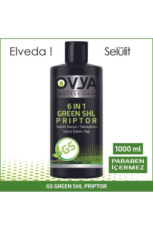 6 In 1 Green Shl Priptor Anti Selülit G5 Masaj Yağı 1000ml - Ovya