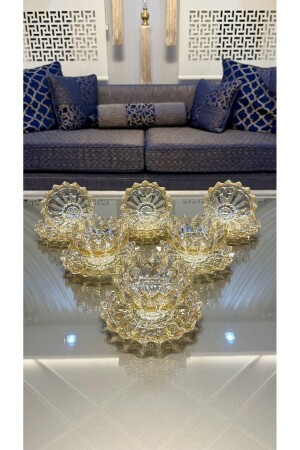 6 Kişilik 12 Parça Gold Çerezlik Takımı - Almarandi