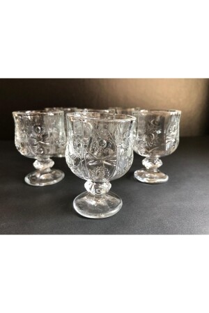 6 Kişilik Kristal Kahve Yanı Su Ve Zemzem Bardağı Ayaklı - Diba Avm