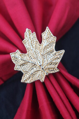 6 Stück goldene Vintage-Serviettenringe aus Flugzeugblatt-Metall – Serviettenring 3509 - Emtory Home