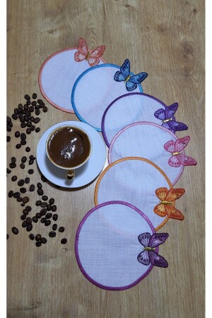 6-teilige Cocktailservietten zum Servieren von Kaffee in Schmetterlingsform - Ngr Home