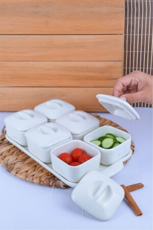 6-teilige Luxus-Präsentationsschale mit Ständer und Deckel, Frühstücks- und Snackschalen Szk-Lxag - Sezka Life