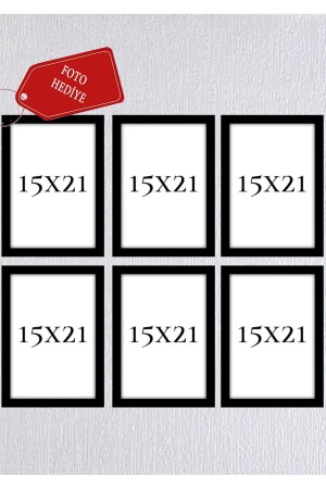 6-teiliges 15x21-Schwarzrahmen-Set, 6-teiliges Holzbeinmodell (A5) 15x21 - Genel Markalar