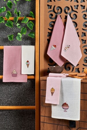 6-teiliges Küchenhandtuch-Eiscreme-Set 40x60 - Casnack