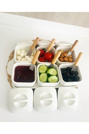 6-teiliges Luxus-Frühstücks- und Marmeladenmesser-Set mit Ständer und Abdeckung 09111983090940 - Pembelia Life