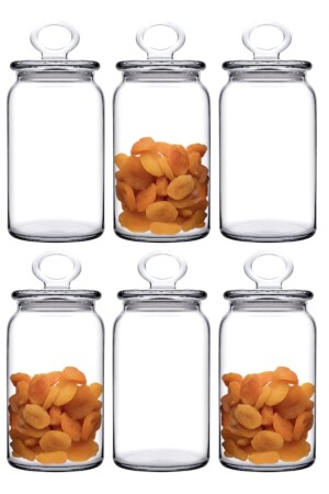 6-teiliges schmales großes Küchenglas mit Glasdeckel 96761-6 pasab. 96761-6:; - Paşabahçe