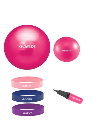 65 und 25 cm Pilates-Ball, 3-teiliges Aerobic-Yoga-Band-Set, Pumpe STL-BKT-MR6525 - 1
