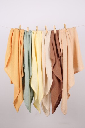 6'lı Çok Amaçlı Müslin Örtü Seti - 75x75 Cm ZTC100 - LUCKKA