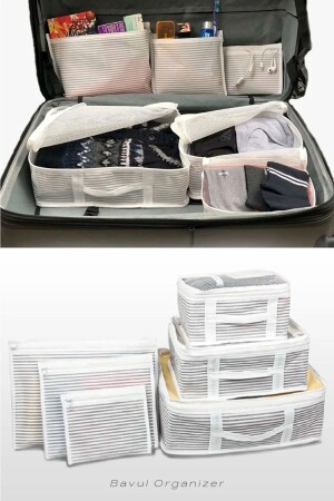 6'lı Hurç Seti Bavul Ve Valiz Seyahat Organizeri Hurç - Bts Shop