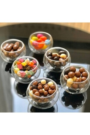 6lı ı Çift Cidarlı Mini Sosluk Drajelik Lokumluk GL-1212 - GELİNHOMES