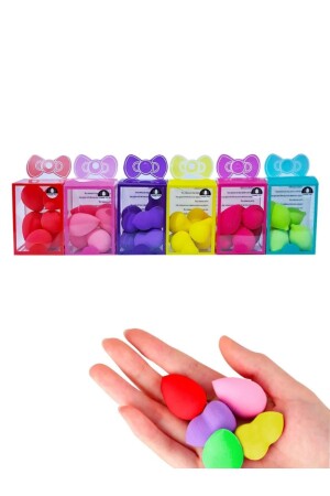 6lı Mini Renkli Makyaj Süngeri - Acarlarticaret