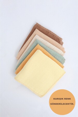 6'lı Müslin Ağız Mendili , Ter Bezi Çift Kat Dikimli TYC00734551377 - LUCKKA