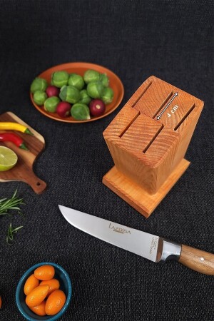 6'lı Mutfak Bıçak Seti Stantlı Ekmek Meyve Sebze Et Bıçağı LZB005 - 3