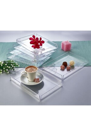 6'lı Sert Plastik Sunum Tepsisi Dekoratif Tepsi AS-6TPS - ASlife Home