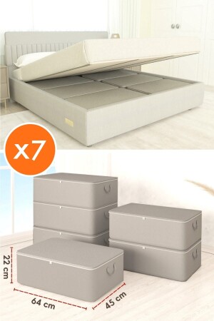 7 Stück Bettgestell und Aufbewahrungstasche für Schlafsofas, 64 x 45 - She Berrak