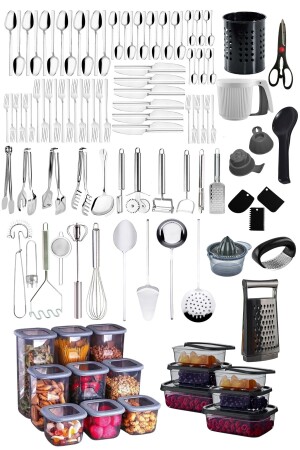 72-teiliges Besteckset Mitgiftliste, Essgeschirr-Gabel-Löffel-Set für 12 Personen T0904KV28 - Mirilliahome