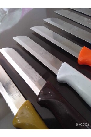 8 Adet Tırtıklı Alman Mutfak Bıçağı Takım Meyve Sebze Kesim Bıçak Seti (çoklu Renk) Russet SOL10 - 3