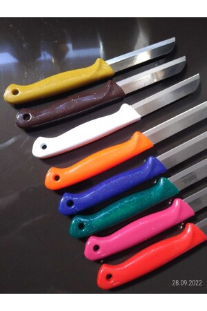 8 Adet Tırtıklı Alman Mutfak Bıçağı Takım Meyve Sebze Kesim Bıçak Seti (çoklu Renk) Russet SOL10 - 5