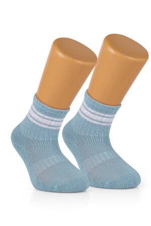 8 Çift Pamuklu Bebek Çocuk Çizgili Soket Çorap OSCHILD1001 - 5