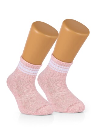 8 Çift Pamuklu Bebek Çocuk Çizgili Soket Çorap OSCHILD1001 - 6