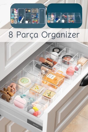 8 Parça Çekmece İçi- Çok Amaçlı Düzenleyici Organizer Seti - Nandy Home