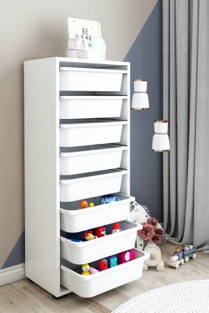 8 Sepetli Çok Amaçlı Dolap, Mutfak Dolabı, Çocuk Oyuncak Dolabı, Oyuncak Organizer AROD1 - Armarks