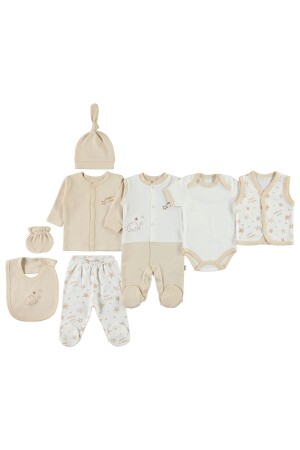 8-teiliges Baby-Body-Set, 0–1 Monat, milchig braun, 961111814K21 - Civil Baby