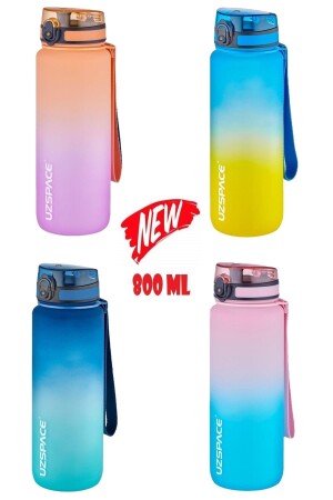 800ml -yeni Ebat-çift Renk Motivasyon Tritan Su Matarası Softtouch Ff Collection FFCOLLECTION800 - 2