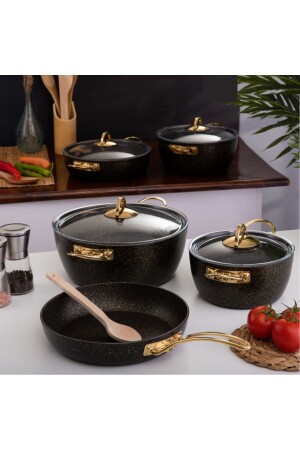 9-teiliges Kochgeschirrset aus der Gold Stone Ezme-Serie - Evren