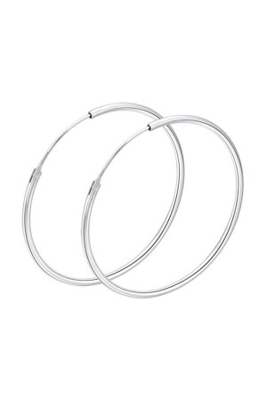 925 Ayar Gümüş Halka Küpe 50mm-55 Mm - Ayçasilver