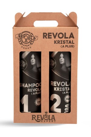 A Plus Crystal Protein & Keratin Haarglättungsprodukt Creme 500 ml + 500 ml Shampoo Original - Revola