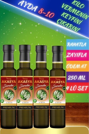 Acacia Akasya Gamı Şurubu 250 ml (4 adet) Ödem Atmaya Yardımcı Detox Şurubu - Bizimhekim